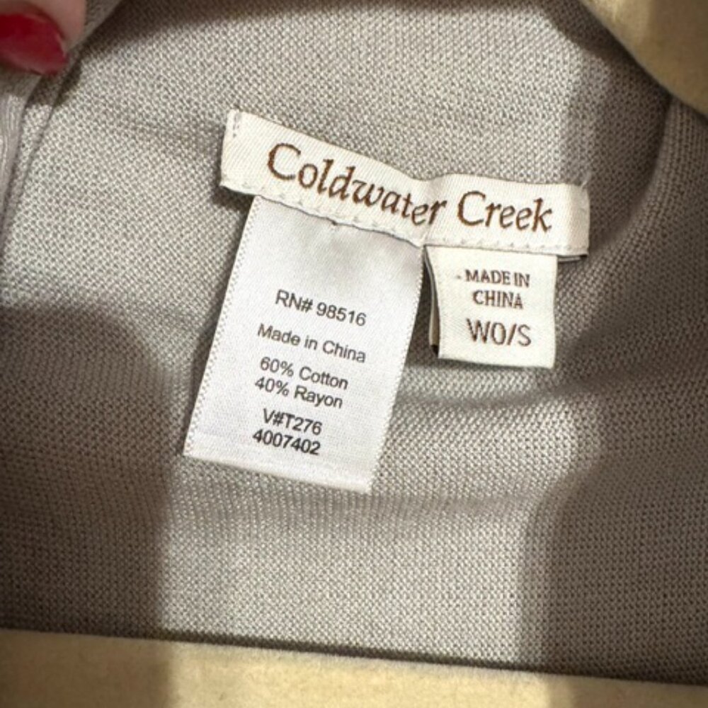 NWT COLDWATER CREEK GRAY RIBBED SWEATER VEST ONE SIZE BIN#4 - Picture 5 of 6